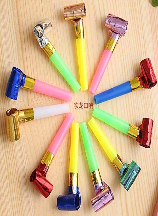 Crazy Sutra 50Pc Party Horns Noisemakers Blow Outs Whistles Multicolor Toys for Party Perfect for New Year?s Eve Celebrations - Image 2